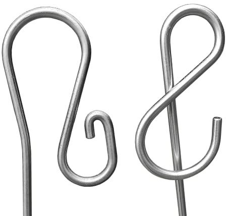 2 Pflanzstäbe Edelstahl (V2A) - rostfrei | 120 cm | Optimal als Pflanzenstütze | Metall Rankhilfe für Zimmerpflanzen, Balkon und Garten | langlebige, dekorative Blumenstütze