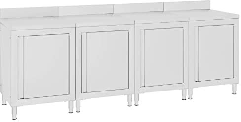 INLIFE Arbeitsschrank 240x60x96 cm Edelstahl,90kg,3058269