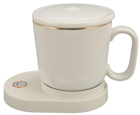Kaffeetassenwärmer, Elektrischer Kaffeewärmer mit Tasse für den Schreibtisch, Intelligente Kaffeewärmer mit Automatischer Rührfunktion, Telefonaufladung, Typ-C-Schnittstelle,