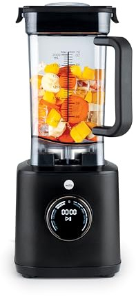 Wilfa POWER FUEL XL Standmixer - 2l Tritan-Krug bis 100°C - 2.000 W & 32.000 U/min. - 3 Programme - Digitale Anzeige - Geschwindigkeitsregelung - inkl. Lebensmittelstampfer (schwarz)
