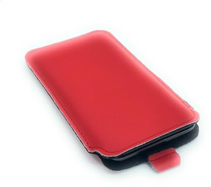 Premium XXL Universal 6,9 Handy Tasche rot für Apple iPhone 17 Pro Max | kompatibel mit Apple iPhone 15 16 Pro Max, Samsung Galaxy S25 S26 Ultra, A17 A37 - Innenmaß ca. 18 x 9 cm -