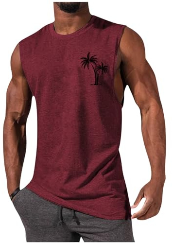 Generic Sale Angebote Herren Tank Top Herren Kurzarm Sommer Unterhemd Stretch Bequeme T Shirt Baumwolle Sport Muskelshirt Regular Fit Workout Tanktop Bodybuilding Trägershirts 2024 Achselshirts