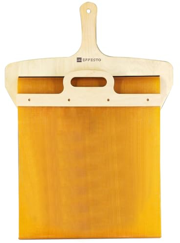 LYEAA 21x14 pulgadas La cáscara de pizza que transfiere pizza Perfectl Pala de pizza Pala de madera Scorrevole de pizza con para hornear pan de pizza casero