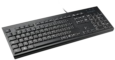 Kensington KB100 EQ Tastiera QWERTY con Cavo, Compatibile con Windows e MacOs, Design Anti-Rovesciamento, Custodia Esterna e Tasti Composti per il 60% da Materiale Riciclato Post-Consumo*, K63727IT