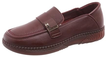 Genérico Bambas Verano Mujer Calzado Minimalista Mujer sin Cordones para Mujer, Primavera, Verano y otoño, con Blanda, Fondo, Punta Redonda, Profunda, Zapatos Deportivas Cuña Zapatillas (Red, 39)
