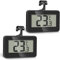 Romon Thermomètre Frigo, 2 Pièce Thermometre Numérique Mini Digital LCD Thermomètre avec Crochet, Thermometre Congelateur Température Capteur Testeur pour Réfrigérateur Cuisine Congélateurs