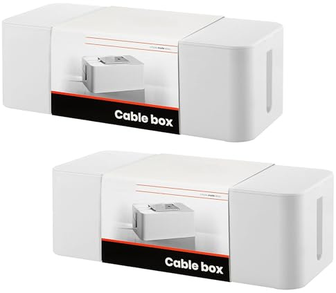 2er Pack, Kabelbox XXL, 405mm, Antirutsch-Gummifüße