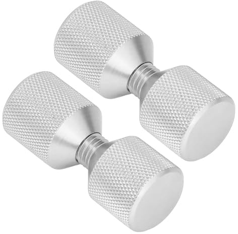 Dual Hole Flange Pin, 2pcs Flange Alignment Pin Anodize Aluminium 1‑1/8in Flange Double Hole Pins Set for 0.5 to 14in 150LB Flanges (Silver)