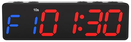 Fitness Minuteur Minuterie de gymnastique Portable, minuterie d'intervalle, horloge d'entraînement, compte à rebours/haut/chronomètre, minuterie de Fitness magnétique rechargeable par USB pour salle d