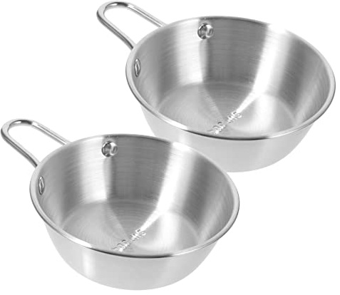 OHPHCALL 2pcs Picnic Bowl Compact Camping Supplies Folding Cup for Tent Camping Bbq Hiking