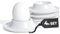 MIAMIO – Set de 4 Coquetiers en Céramique, Coquetiers en Grès avec Plateau pour Coquilles, pour Petit-déjeuner de Qualité Restaurant – Lavables au Lave-vaisselle (Blanc)