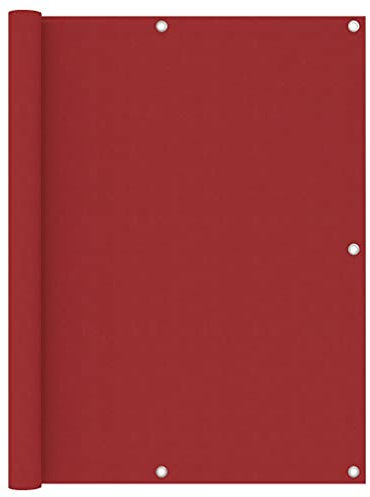 LLEZKBR Balkonsichtschutz rot 120x300cm Oxford Stoff