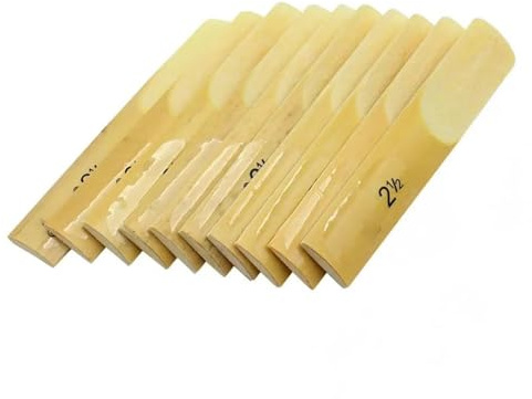 10 Stück Altsaxophonblätter 2-1/2 Bambus 2,5 Stärke Blätter Elektrisches Stimmgerät Mit Transparenter Box Profi saxophon zubehör