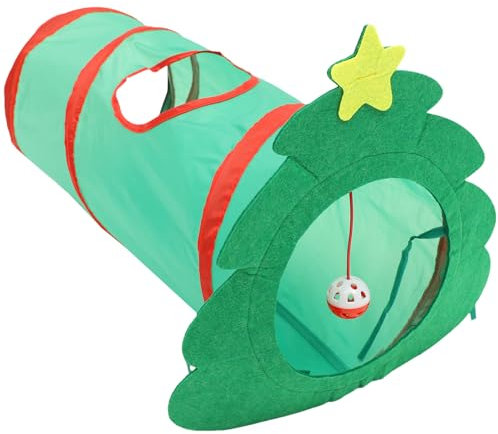 BUGUUYO Katzentunnel Spielzeug Faltbar Polyester Robust Interaktiver Katzentunnel Für Katzen Kleintiere Indoor Nutzung Fördert Jagdinstinkt Und Aktivität