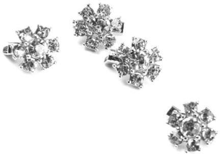 GALPADA 4stücke Mini-blumenbrosche Mit Strass Blumen-anstecknadel Clips Für Kleidung Schuhe Taschen Dekoration Legierung
