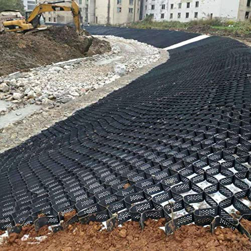 Bodenschutzgitter mit Wabenstruktur für Stützmauern, Auffahrt, Weg, Bach, Ufer, Geo-Gitter für Erbsen-Kies, Stabilisierung, einfache Installation