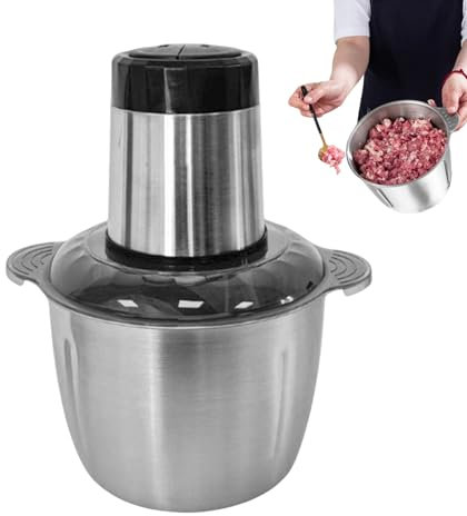 Moulin à aliments électrique - Viande de viande en acier inoxydable avec lames tranchantes, trancheuse rapide | Hachoir multifonction compact pour oignon, ail, hamburger, préparation de hachoir