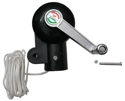 Gralara Accessoires de Parasol de Terrasse avec Corde de Rechange, Bras de Poignée Extérieur, Manivelle pour Parasol de Terrasse, pour Pique-Nique, Plage, Cou