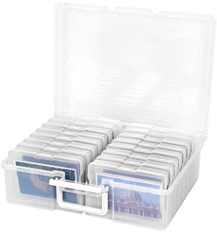Cas Photo - Case De Gardien De Photos | Stockage Photo | Gardien De Photos Intérieure | Organisateur Durable, Récipient En Plastique Transparent Pour Les Impressions 4x6, Support De Carte Mémoire, Séc