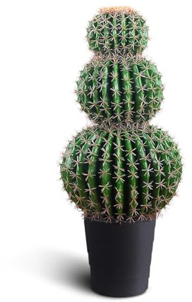 IvoQ Art Cactus XL 85 cm – Planta falsa realista para interior y exterior – Hecho a mano, resistente a los rayos UV y sin mantenimiento: Cactus decorativo en maceta – Planta de arte verde artificial