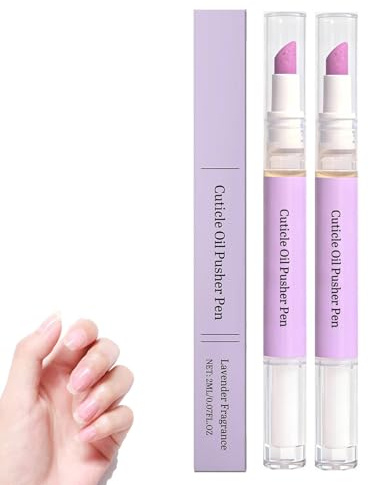 SassyTip 2 in 1 Nagelhautölstift,Nagelhautentferner Flüssig,SassyTip Cuticle Pusher Pen,Nail Care,Nagelhautschieber Ölstift mit Keramikspitze,Pflege zur Reparatur Trockener Beschädigter Nägel (2PC)