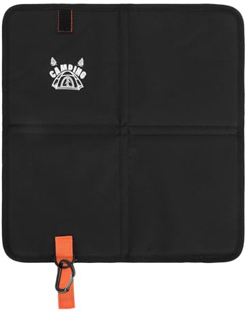 Fockety Coussin D'assise de Randonnée, Compact, Imperméable et Pliable, Coussin de Camping Léger, Tapis de Siège de Camping avec Sac de Transport pour la Randonnée, la Pêche, Les (Black)
