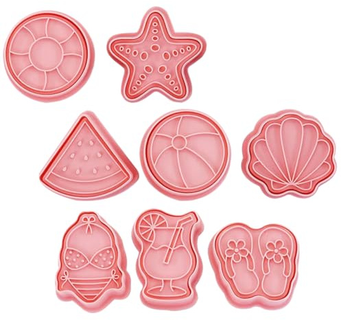 Artibetter Stampi per Biscotti Hawaiani in Silicone Creativi 8 Pezzi Resistenti e Facili da Pulire per Preparare Biscotti sulla Spiaggia