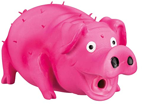 Trixie Hundespielzeug Borstenschwein, aus Latex, mit Sound – 21 cm | Robustes Spielzeug für intensiven Spielspaß – beschäftigt den Hund und fördert gesundes Kauverhalten im Alltag
