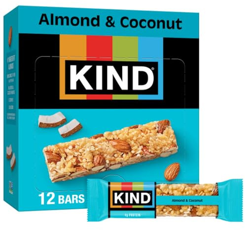 KIND Healthy Snacks Bars, Almond & Coconut, Gluten Free, Low Sodium Snacks, 4g Protein, 12 Count