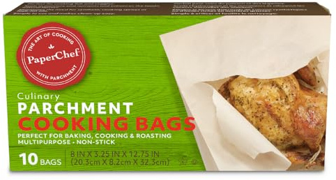 PaperChef – Parchment Bags – Multipurpose, Non-Stick – Ideal for Roasting, Steaming & More – 10 Count