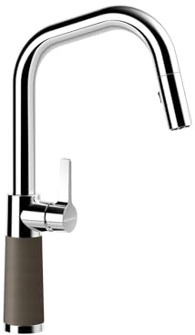 SCHOCK Küchenarmatur SC-530 Bronze – Hochdruck Armatur CRISTADUR mit ausziehbarer Schlauch-Brause und Standard Norm-Anschlüssen