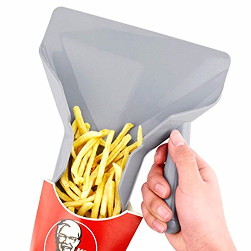 HGLuKGO Only Right Handle Comerical Plastic Chips Scoop Food French Fries Shovel Handle Fry Scoop1