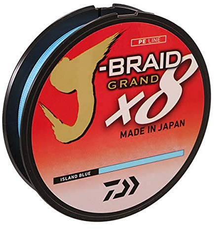 Daiwa Unisex-Erwachsene JBGD8U50-300IB J-Braid X8 Grand geflochtene Schnur, 300 Meter, 22,7 kg getestet, 0,35,6 cm Durchmesser, Blau (Island Blue), 50 lb