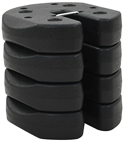vidaXL 4X Poids pour Belvédère Noir Béton Poids pour Chapiteau Tonnelle Tente