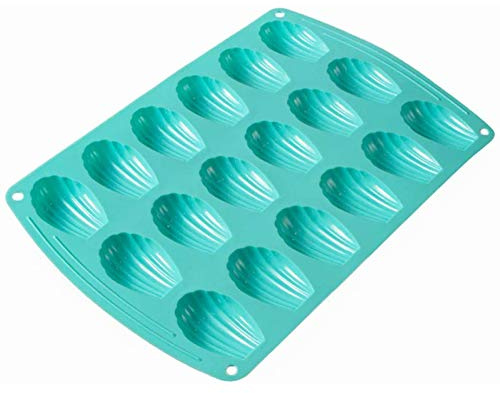 Webake Madeleine Pan 18 Cavity Silicone Madeleine Mold for Small Cake, Candy and Cookies