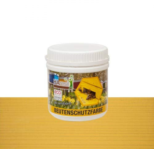 HAresil Beutenschutz Farbe Lasur Beutenschutz Bienen Beutenfarbe eco ungiftig gelb 0,5kg