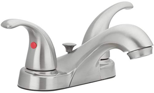 Aqua Vista 15-B42WP-BN-AV Two Handle Bathroom Sink Faucet, Brushed Nickel