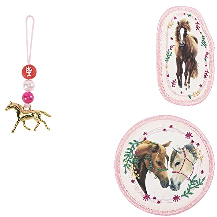 Step by Step Magic Mags Spiegelburg „Pferdefreunde, True Love“, 3-teilig, 2 Magnet-Applikationen und 1 Anhänger, als Ergänzung für den Schulranzen oder Vorschulrucksack, für Mädchen