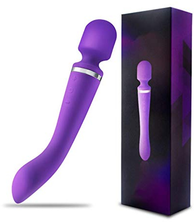 Bwer 20 Vitesses puissants godes AV vibrateur Baguette Jouets sexuels pour Femmes Couples Adultes Masseur de Corps stimulateur de clitoris-AV006-boîte Pourpre
