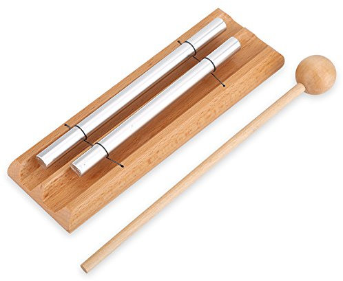 Glockenspiel Energy Chimes, 2 Ton Klangstab Schlagzeug mit Holz Schlägel, Perkussionsinstrument für Kinder ab 3 Jahren, Gebet, Yoga, Meditation, Heilung, Musikalische Früherziehung