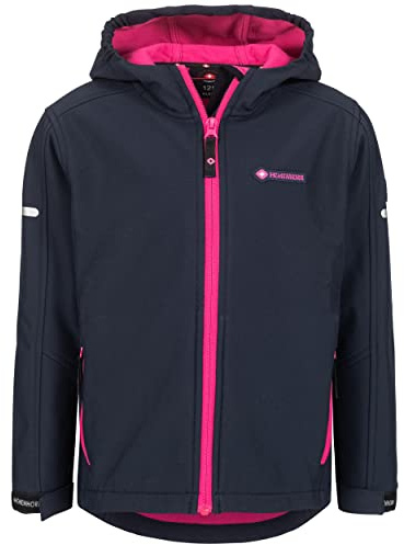 Höhenhorn Cledo - Veste softshell pour enfant - Veste de transition - Coupe-vent, imperméable et respirante, Navy/Pink, 6 ans