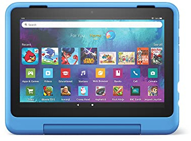 Amazon Kid-Friendly Case for Fire HD 8 tablet | Only compatible with 12th-generation tablet (2022 release), Cyber Sky