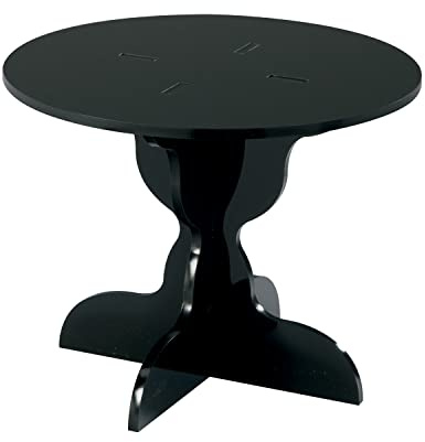 Dekora - Mini Supporto per Torte | Base per Torta di Colore Nero in Plexiglass - 210 x 163 mm