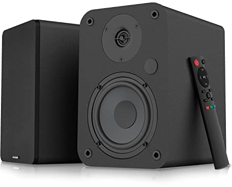VULKKANO A4 ARC Cassa Amplificata con Woofer da 4, Bluetooth 5.0, HDMI ARC, Optica, RCA, USB, con Uscita Subwoofer, Casse Monitor con Design Elegante