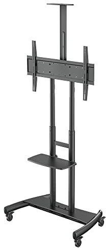 Kanto MTM86PL Rolling TV Stand for 55-inch to 86-inch TVs and Interactive Displays | Black