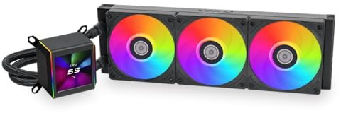 Lian Li Galahad II LCD Performance 360mm ARGB CPU Water Cooler - Black with High-Resolution LCD Display and Advanced Cooling