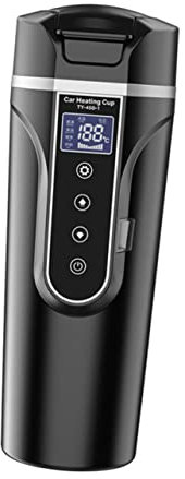 Ciieeo 1ensemble Tasse Chauffante Électrique Pour Voiture Mug Intelligent Avec Affichage Led Aux Températures Arrêt Automatique Compatible Pour Boissons Chaudes Déplacement