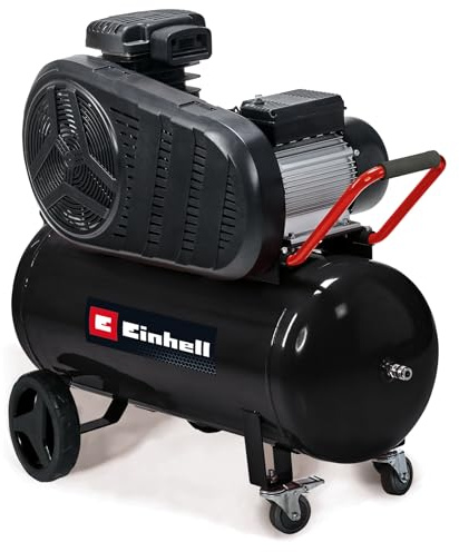 Einhell Compressore TE-AC 430/50/10 (3000 W, max. 10 bar, serbatoio da 50 l, potenza di aspirazione 430 l/min, velocità motore 2850 min^-1, riduttore di pressione, manometro, attacco rapido)