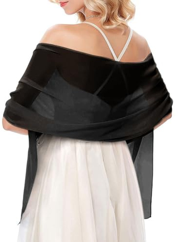 flintronic Eleganter Schal, Seidenweiche Hijab, Tücher und Wraps für Abendkleider, Premium Polyester