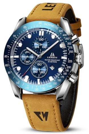 LN LENQIN Uhren Herren Analog Quarz Uhr 30M Wasserdicht Armbanduhr Herren mit Datum Mode Casual Uhren für Männer Kein Chronograph